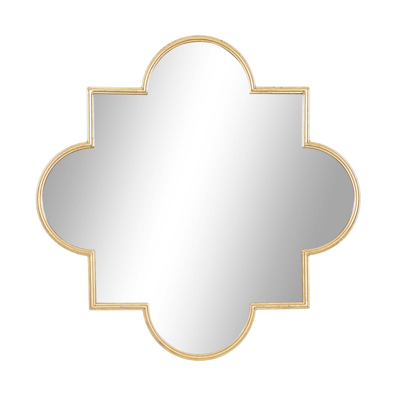 Gold Metal Contemporary Mirror, 34" x 1" x 34"